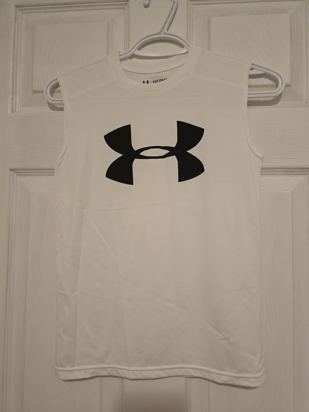 Under Armour Kids' White Sleeveless Performance Shirt